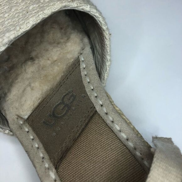 Ugg wedge tie up Sherpa lined sandals size 6 - Picture 5 of 9